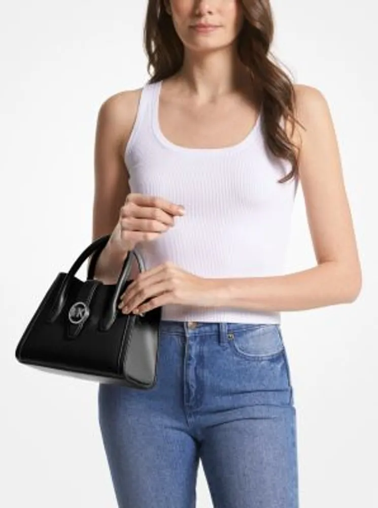 Faux hot sale leather satchel