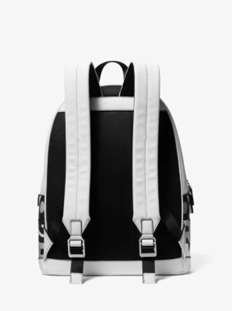 Mk black and white backpack best sale