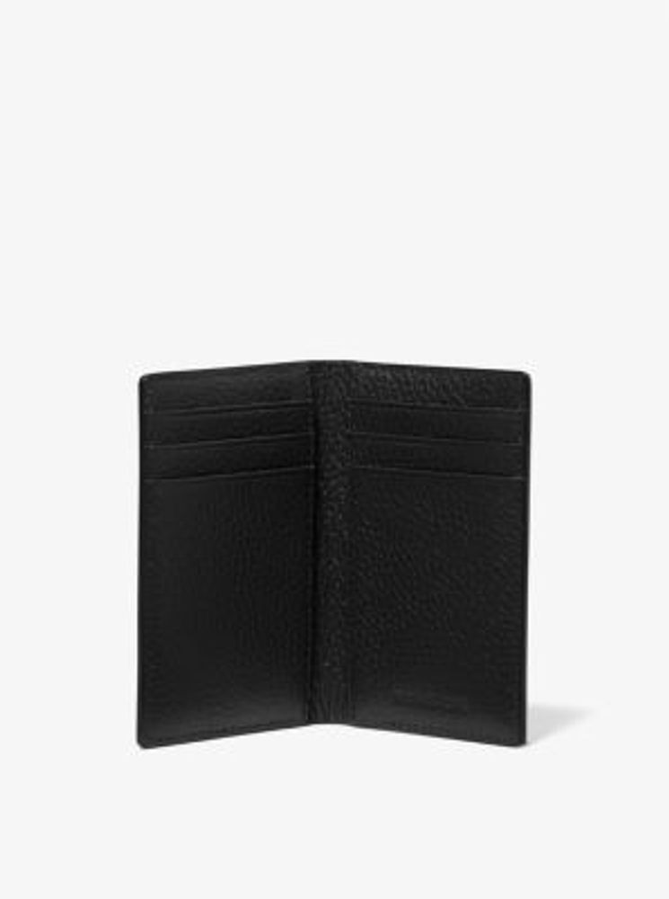 Michael kors pebbled on sale leather card case