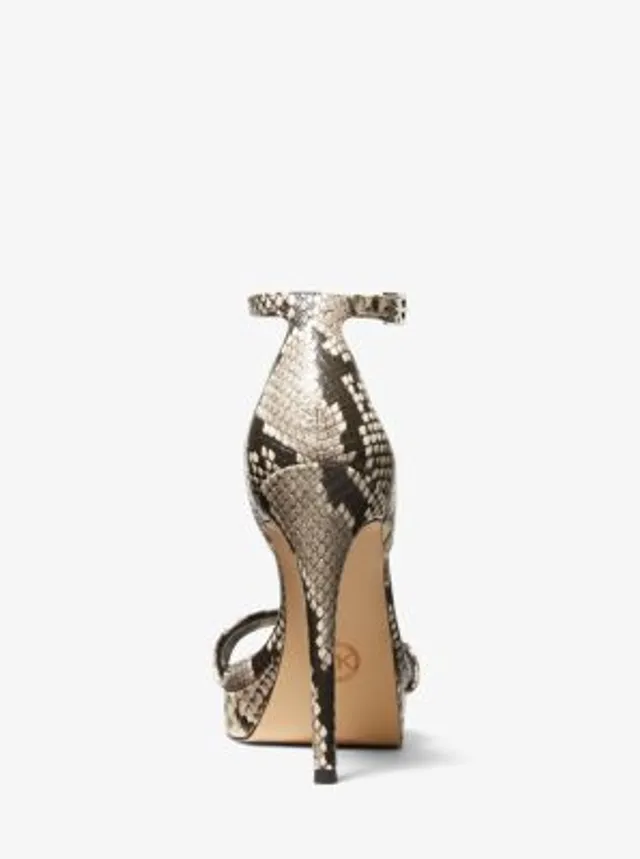 【Michael Kors】Jordyn Embellished Snake Embossed Leather Jordyn Embellished Metallic Snake Embossed Leather Platform