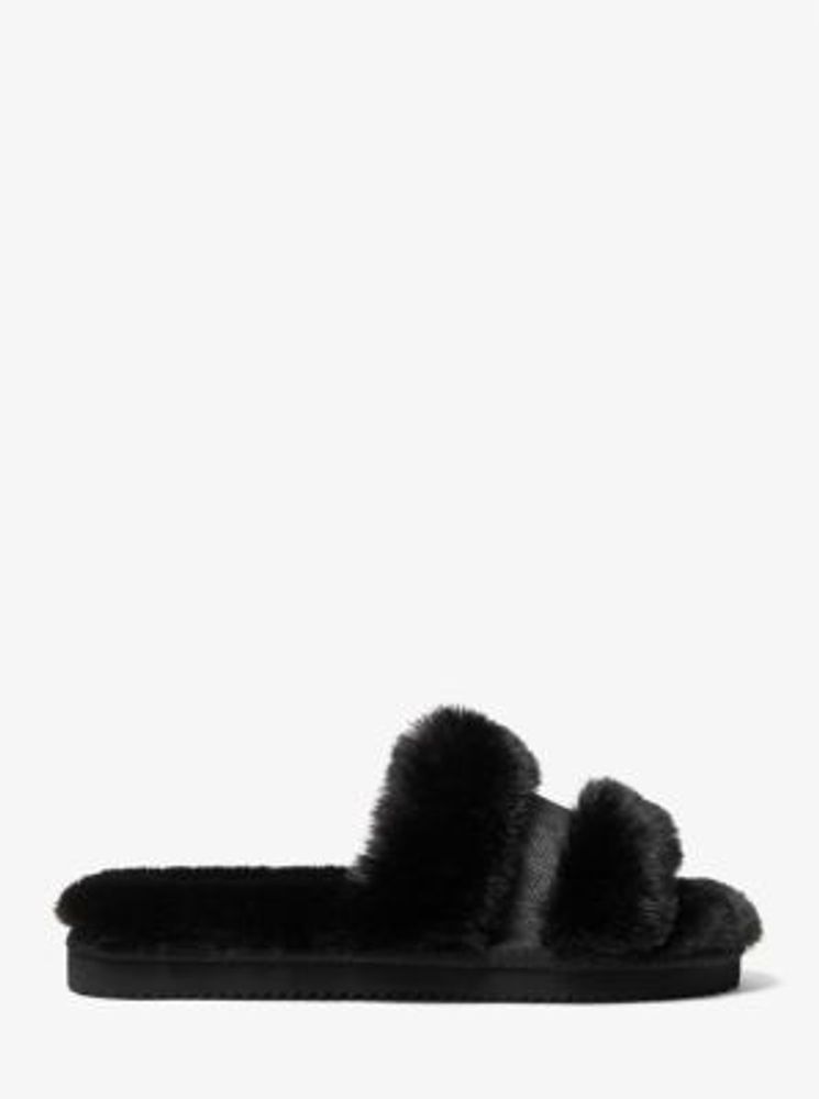 Michael kors 2025 fluffy slides