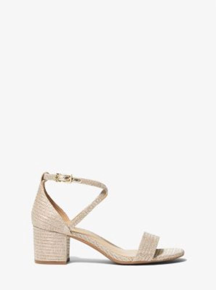 Michael Kors Serena Flex Glitter Chain Mesh Sandal Upper Canada Mall