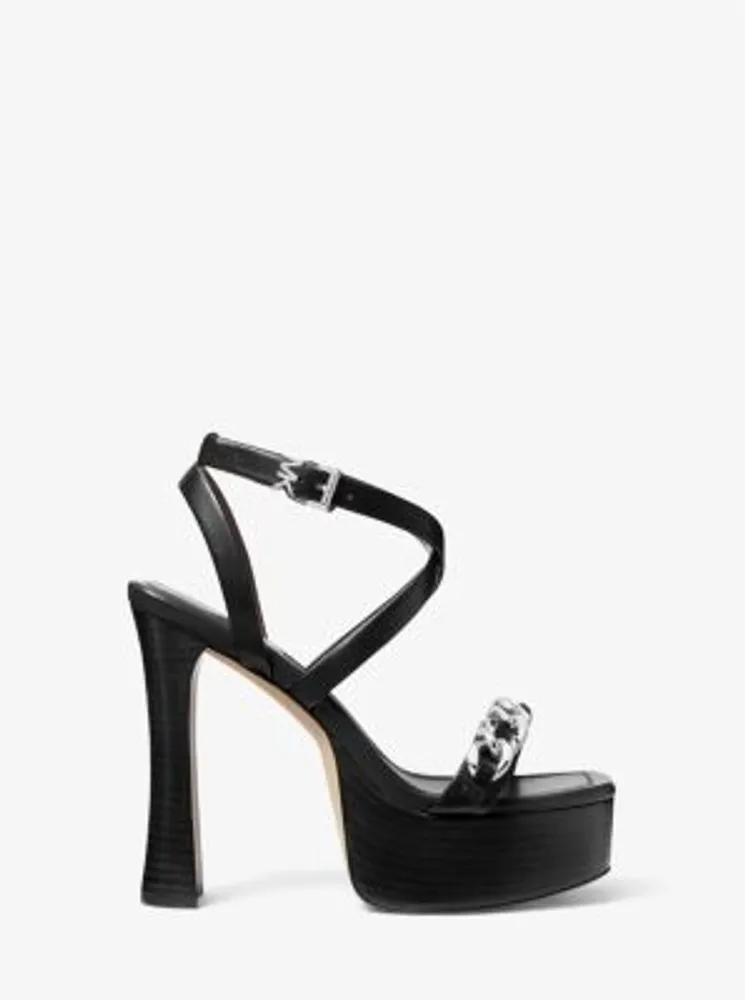 Michael kors blake shop leather platform sandal