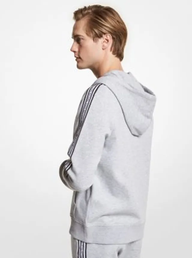 Michael Kors Logo Tape Cotton Blend Zip-Up Hoodie | Yorkdale Michael Kors Logo Tape Cotton Blend Zip-Up Hoodie | Yorkdale