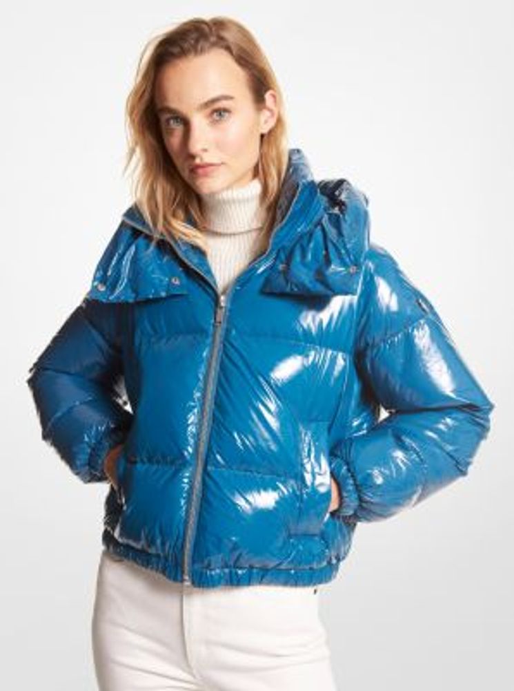 Michael kors nylon puffer on sale jacket