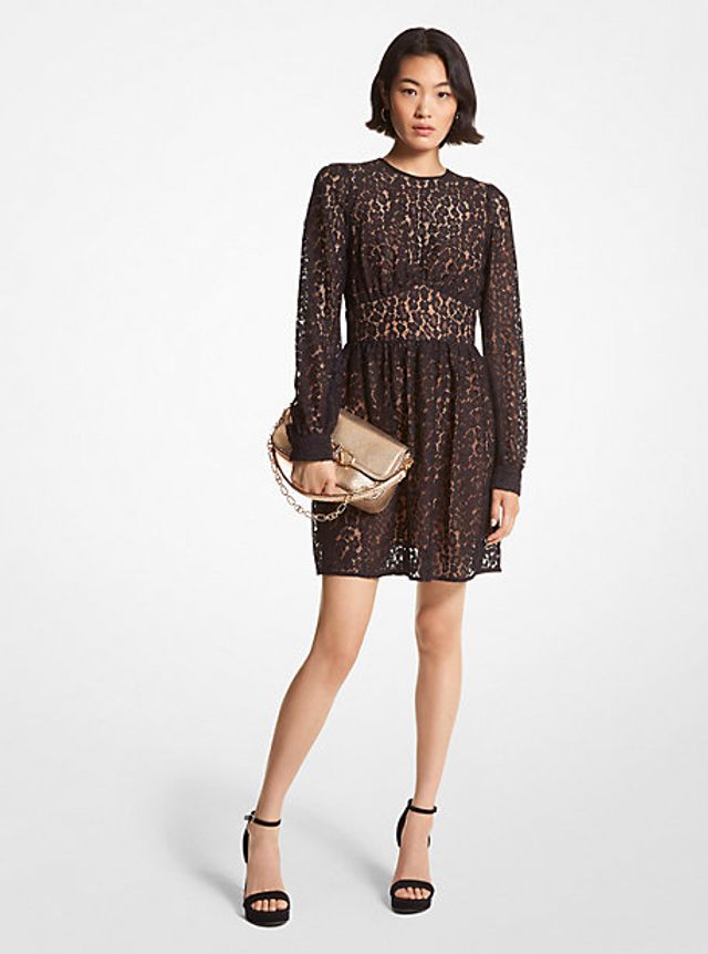 Actualizar 77+ imagen michael michael kors palm lace mini dress