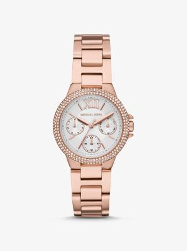 Michael kors pave rose gold watch best sale