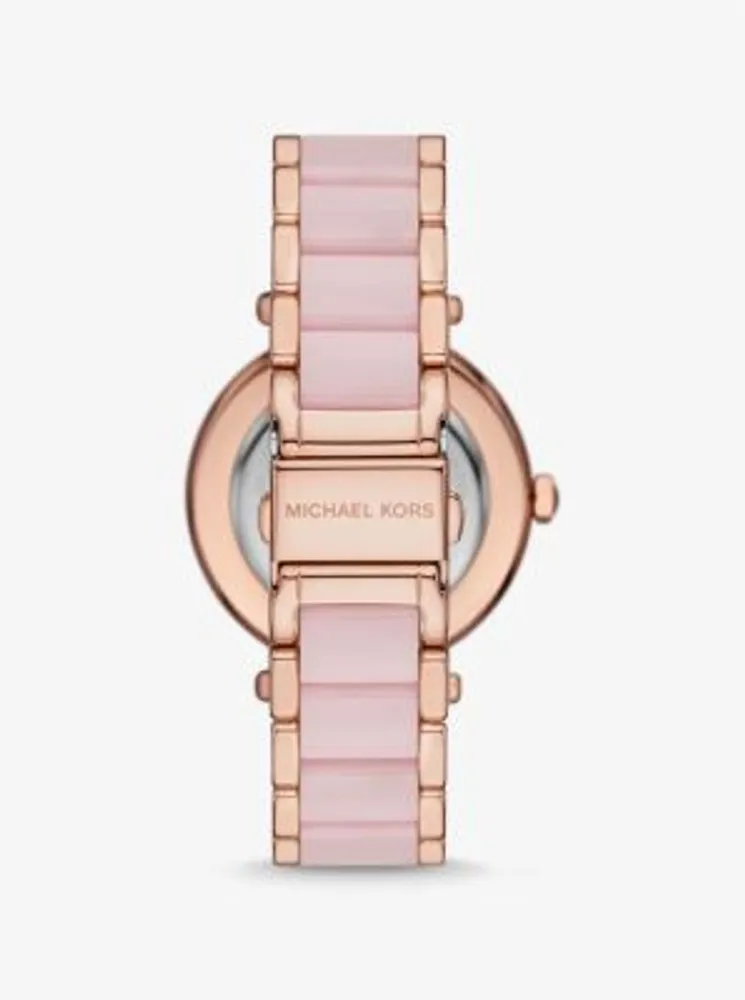 Michael kors parker pave rose gold shop watch