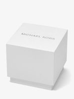 Michael Kors Oversized Hutton Silver-Tone and Leather Watch | Shop