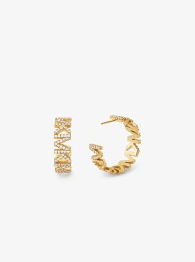 Michael kors gold clearance hoop earrings