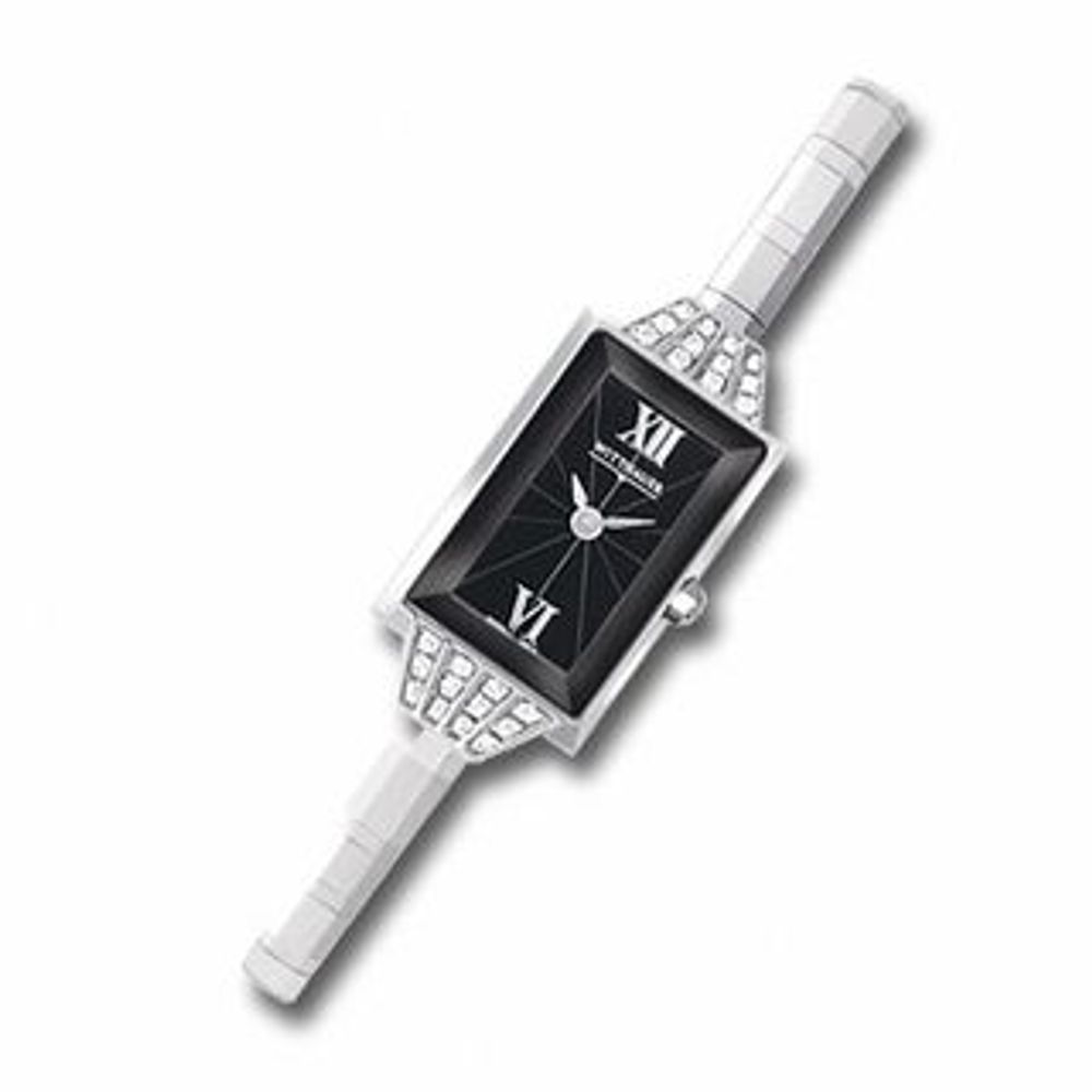 Black dial rectangular online watch