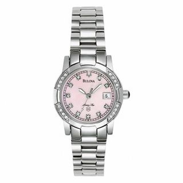 Bulova women's clearance watch pink face