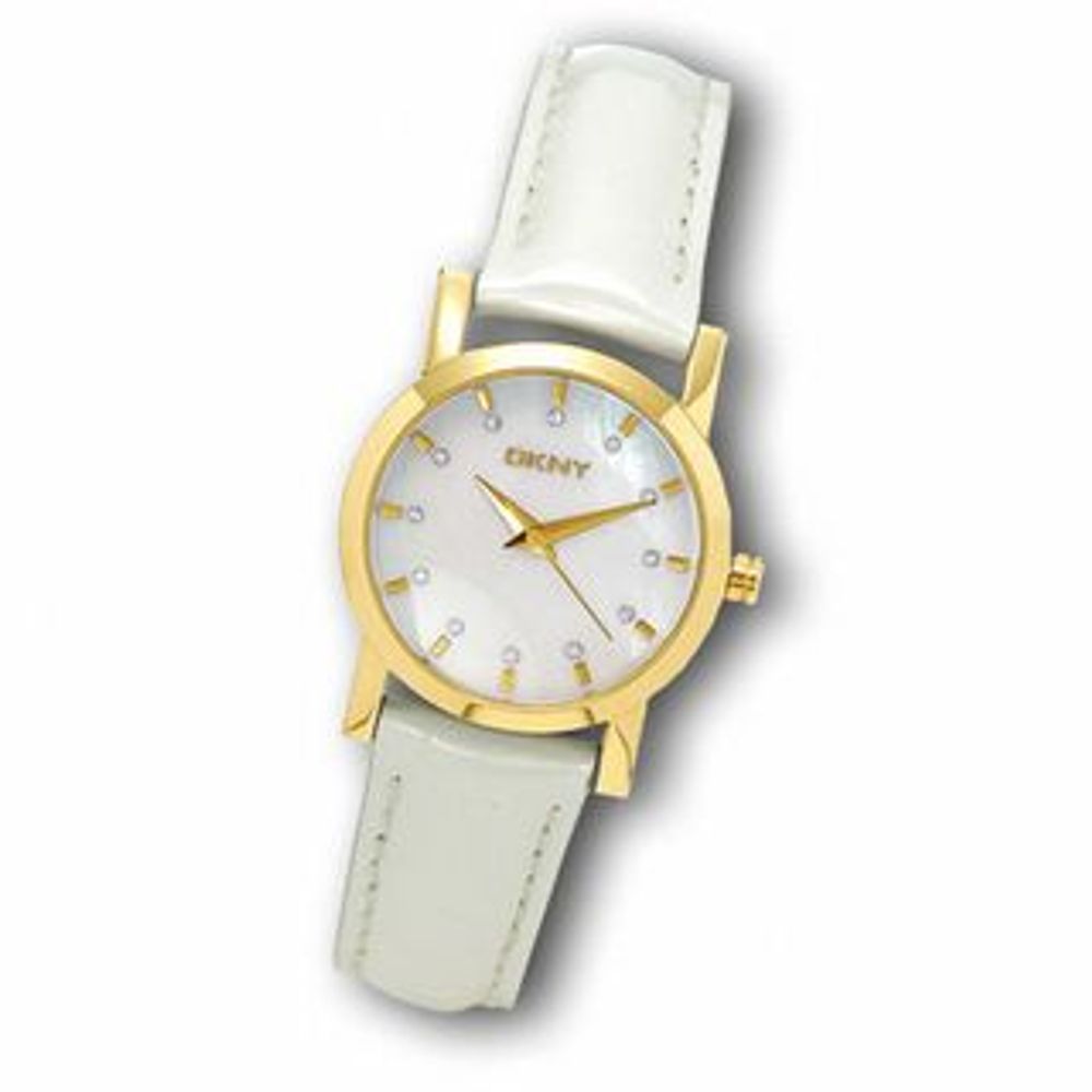 Dkny leather strap discount watch