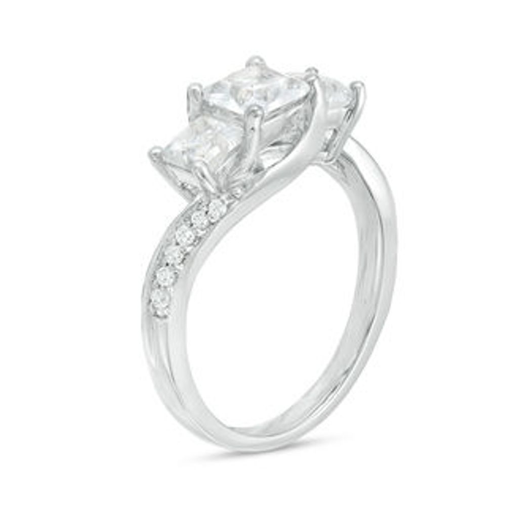 Princess cut white on sale sapphire