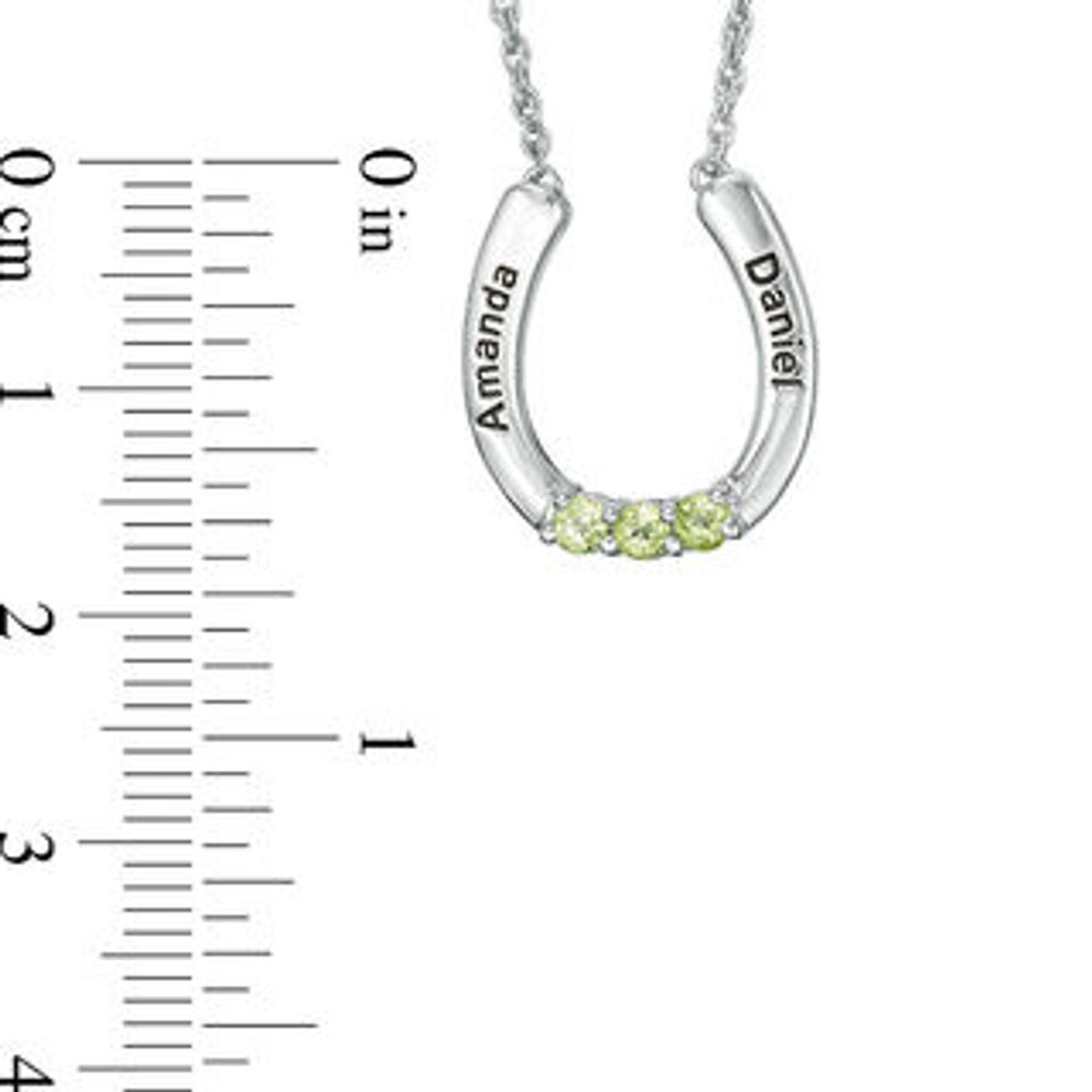 Horseshoe birthstone sale necklace