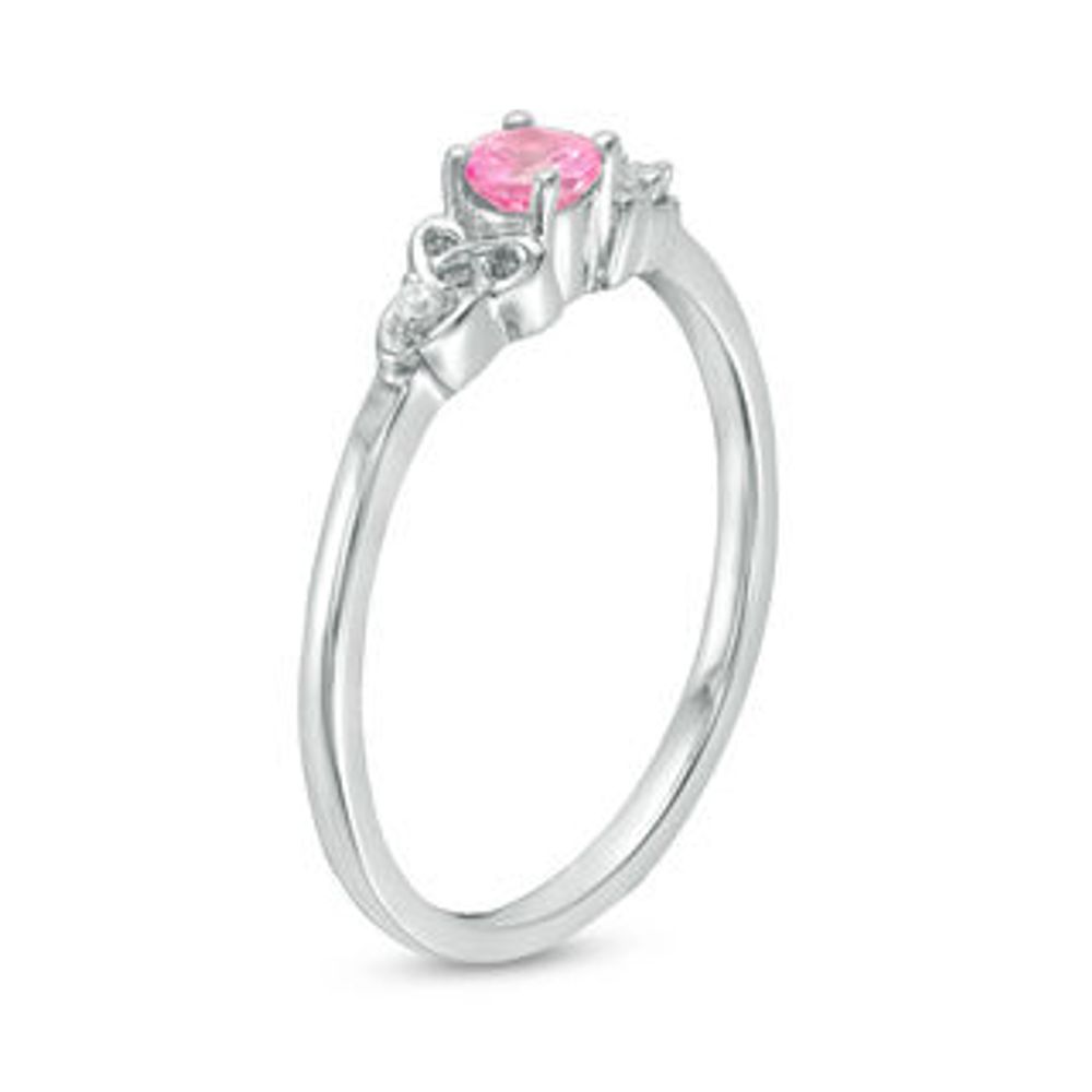 Pink sapphire hot sale promise ring