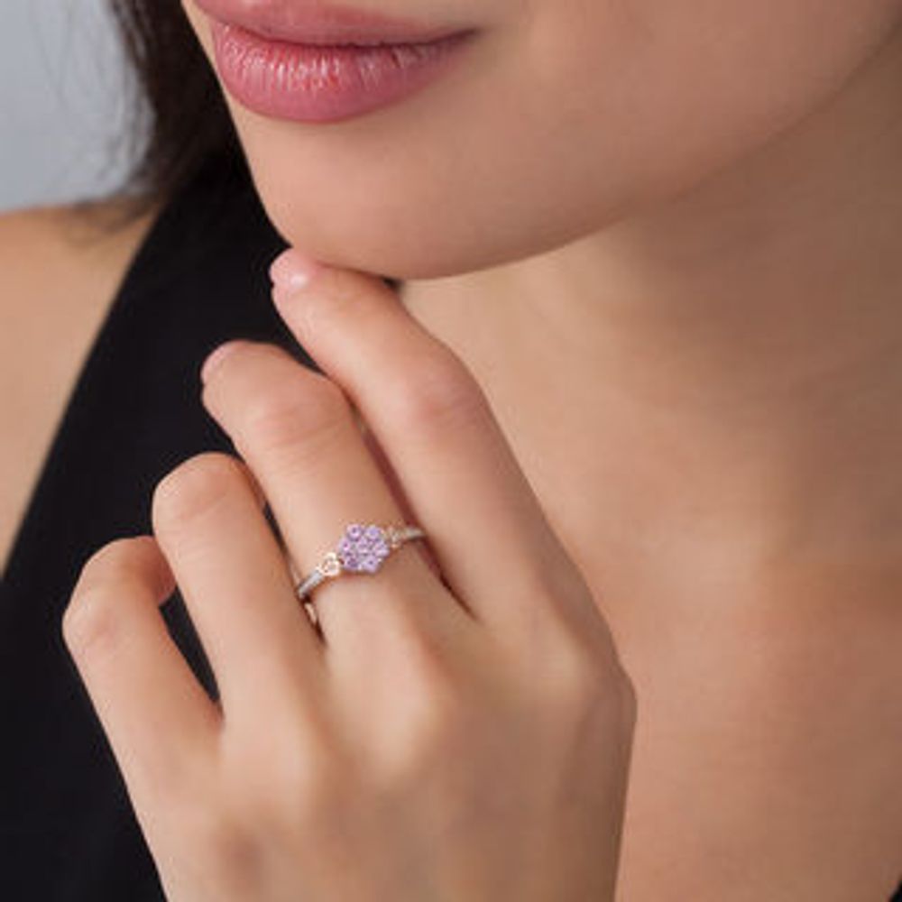 Pink sapphire sale silver ring