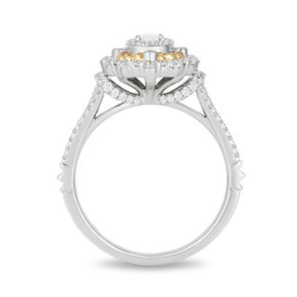 Snow white engagement deals ring