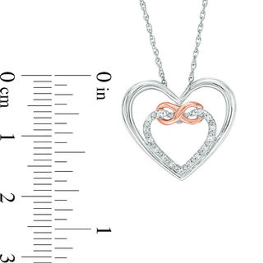 Double heart clearance infinity necklace