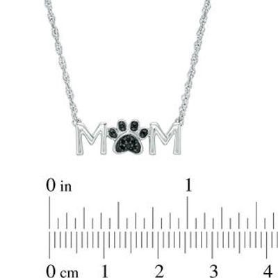 Paw print hot sale diamond necklace