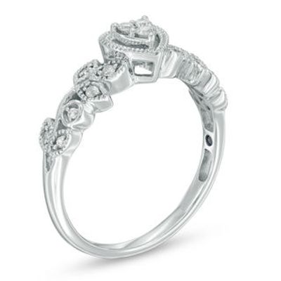 Peoples Jewellers 0.12 CT. T.W. Diamond Vintage-Style Heart