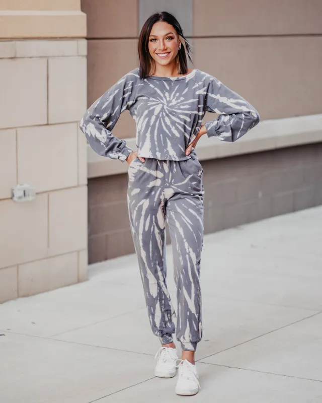 Empyre Meleah Grey Tie Dye Jogger Sweatpants CoolSprings Galleria