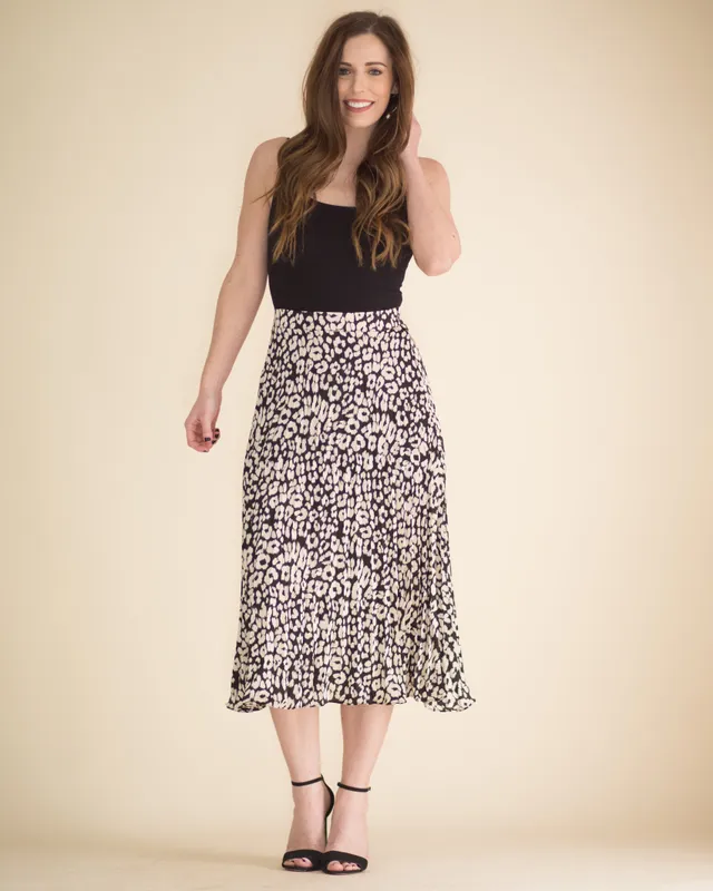 Animal print shop midi skirt 60