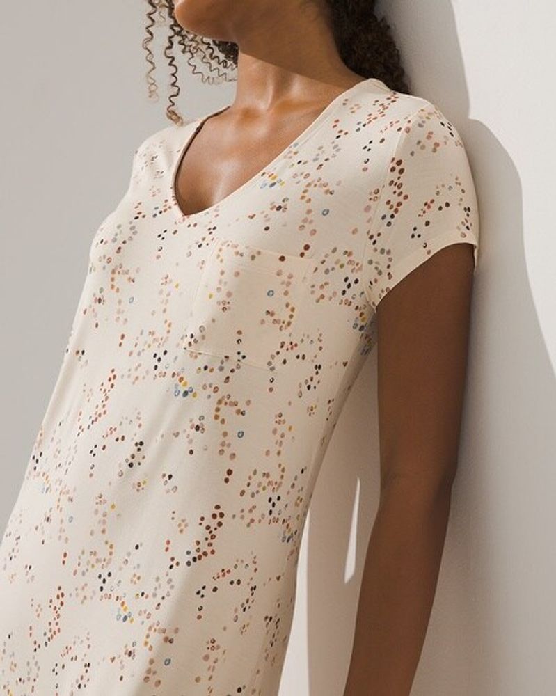 Soma Cool Nights Long Sleepshirt, MISTED DOT PINK TINT Mall of America®