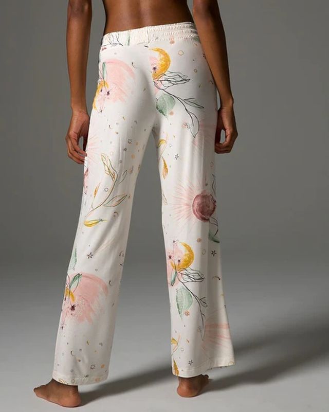 Soma Cool Nights Wide Leg Pajama Pants, Stargazer Ivory Plaza Las