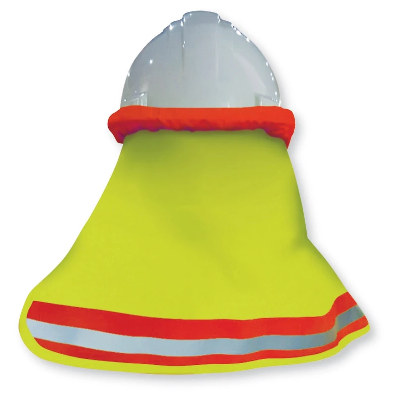 Lime Safety Hard Hat Mesh Rain Shade