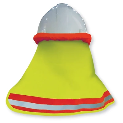 Lime Safety Hard Hat Mesh Rain Shade