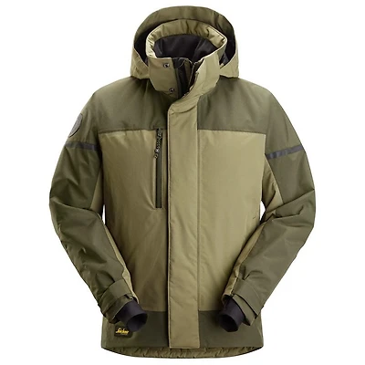 Snickers AllRoundWork Waterproof Insulated Jacket Khaki Green 1112
