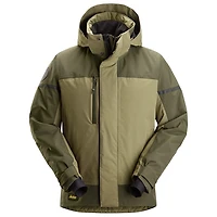 Snickers AllRoundWork Waterproof Insulated Jacket Khaki Green 1112