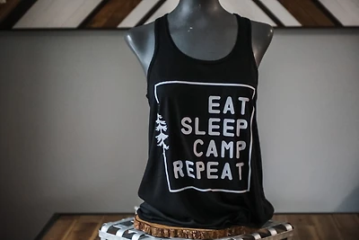 Eat.Sleep.Camp.Repeat Tank Top