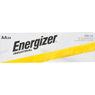 Energizer Alkaline Industrial Batteries, AA, 1.5 V Box of 24