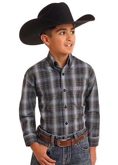 Boys LS Button Shirt
