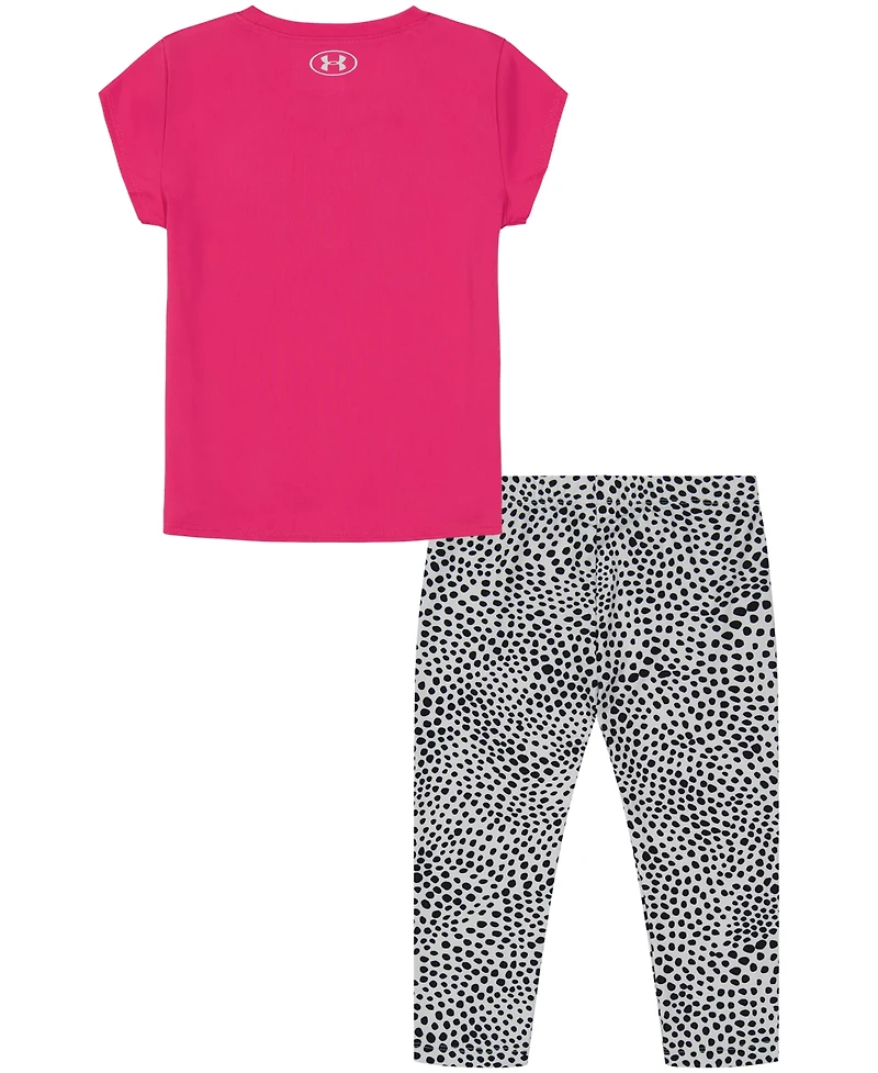 Under Armour Girls' 4-7 Hand Drawn Dot Logo Legging Set