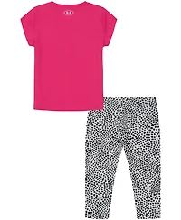 Under Armour Girls' 4-7 Hand Drawn Dot Logo Legging Set