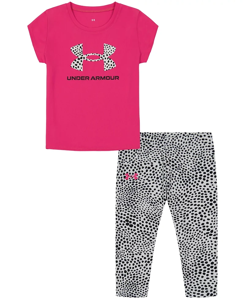 Under Armour Girls' 4-7 Hand Drawn Dot Logo Legging Set