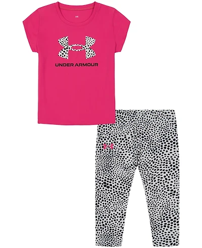 Under Armour Girls' 4-7 Hand Drawn Dot Logo Legging Set