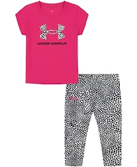 Under Armour Girls' 4-7 Hand Drawn Dot Logo Legging Set