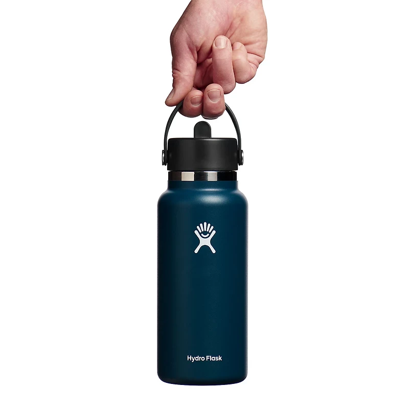 Hydro Flask 32 oz Wide Mouth Water Bottle with Flex Straw Cap