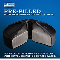 US Weight Durable 50 Pound Umbrella Base