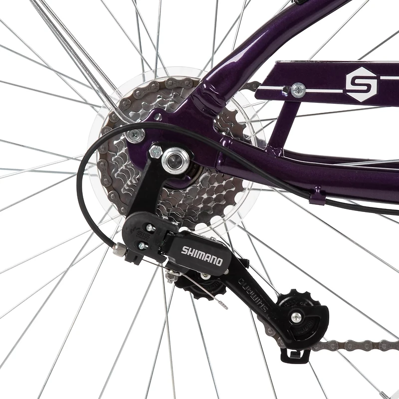 Huffy Girls' Sienna 24 7-Speed Comfort Hybrid Bike