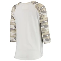 /Camo Michigan State Spartans Boyfriend Baseball Raglan 3/4-Sleeve T-Shirt