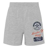 /Heather Gray Houston Astros Ground Out Baller Raglan T-Shirt and Shorts Set