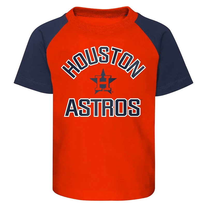 /Heather Gray Houston Astros Ground Out Baller Raglan T-Shirt and Shorts Set