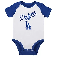 /Heather Gray Los Angeles Dodgers Two-Pack Little Slugger Bodysuit Set