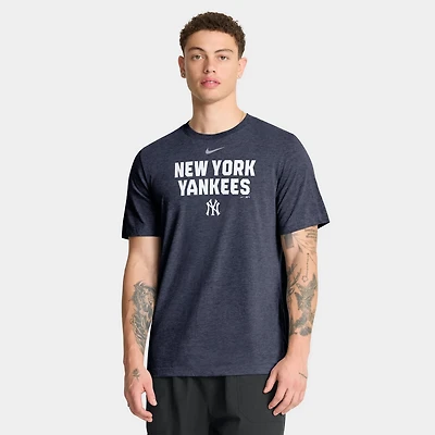 Nike Heather New York Yankees Stacked Tri-Blend T-Shirt