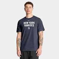 Nike Heather New York Yankees Stacked Tri-Blend T-Shirt